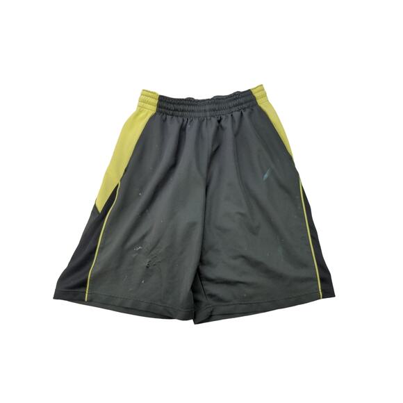 Nike Drifit Athletic Shorts Size L  Gray & Yellow Embroidered Swoosh Logo - Picture 1 of 11